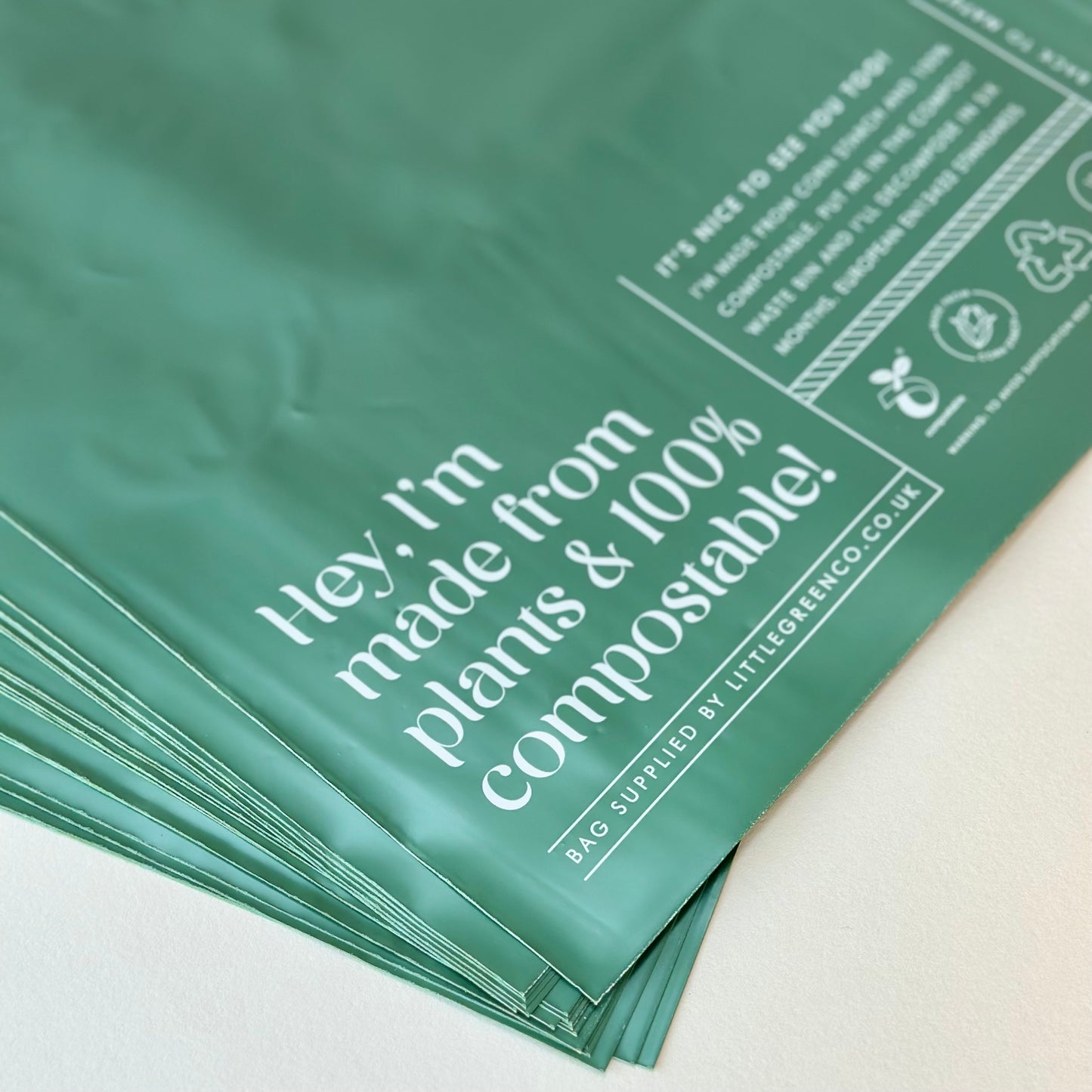 Eco-Friendly | Compostable Mailing bags - 100% cornstarch